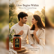 Load image into Gallery viewer, Healthy lifestyle with couple drinking honey tea made from raw Himalayan honey
